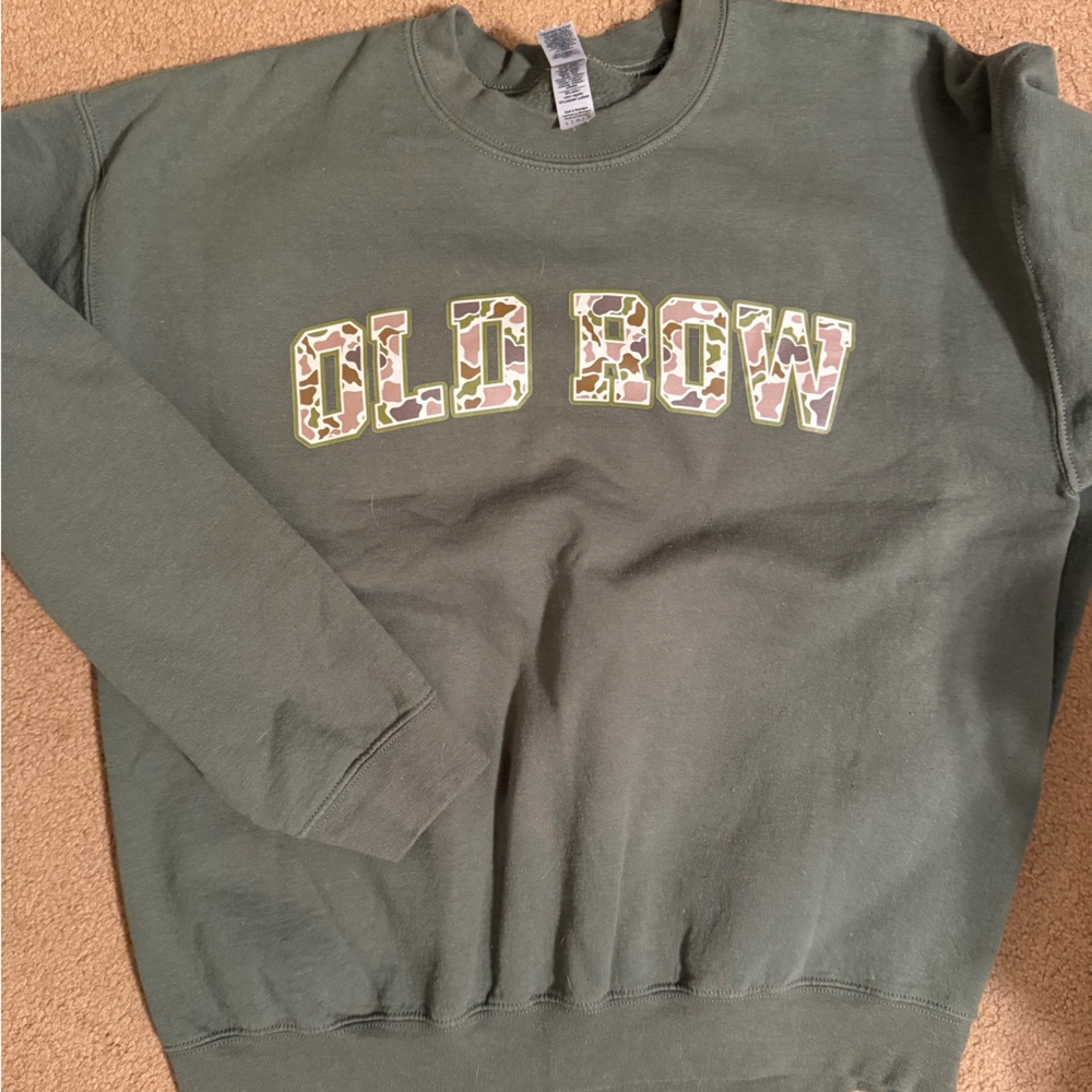 Old Row Women's Green Crew Neck Sweater